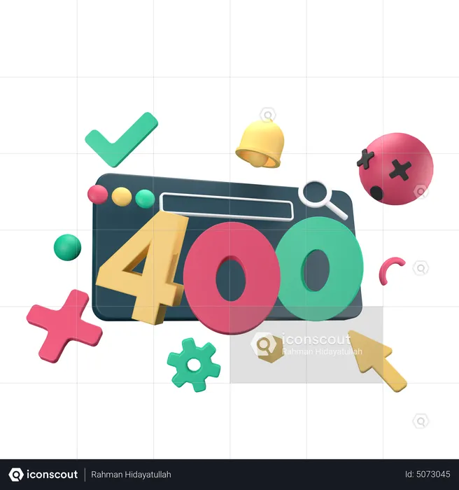 400 Bad Request Error  3D Icon