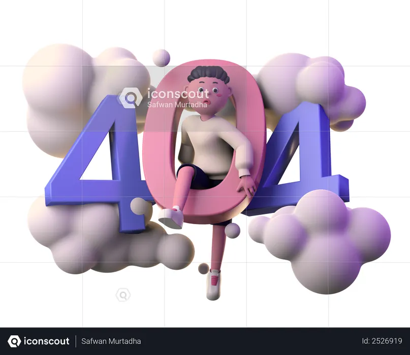 404 3D Illustration