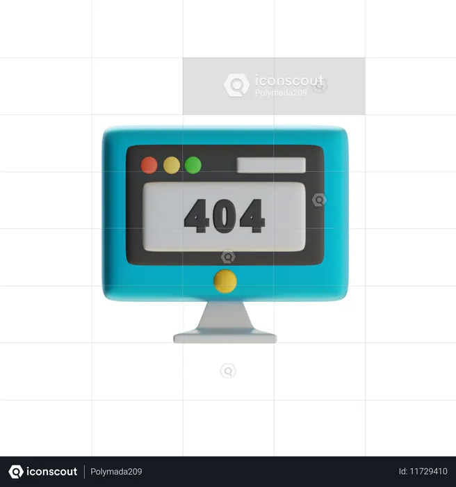 エラー404  3D Icon