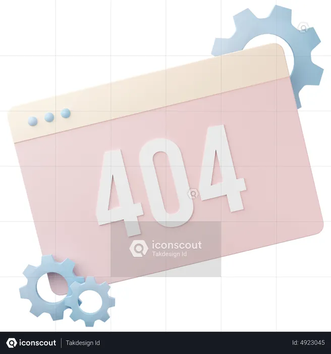 Aviso de página de erro 404  3D Icon