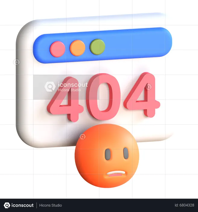 404 Error  3D Icon