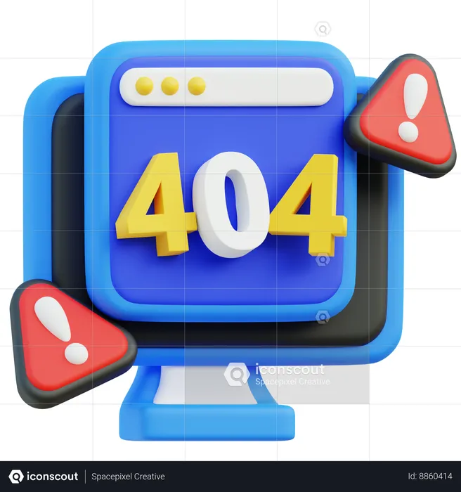 404 Error  3D Icon