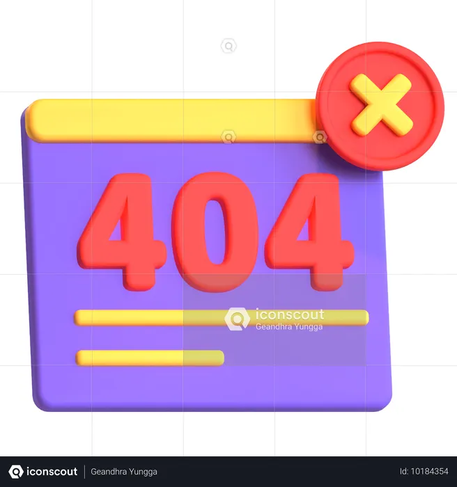 404 Error  3D Icon