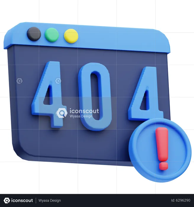 404 Error  3D Icon