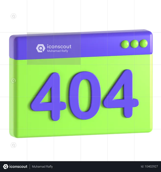 404 Error  3D Icon