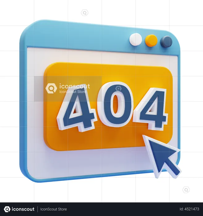 404 Error  3D Icon