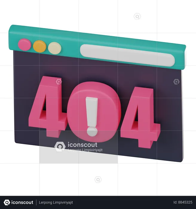 404 Error  3D Icon