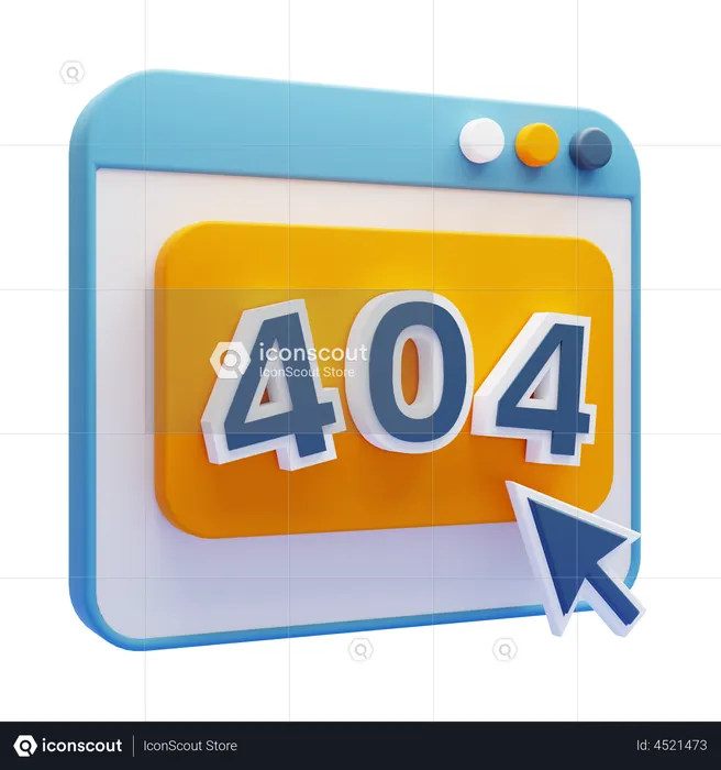 404 Error  3D Icon