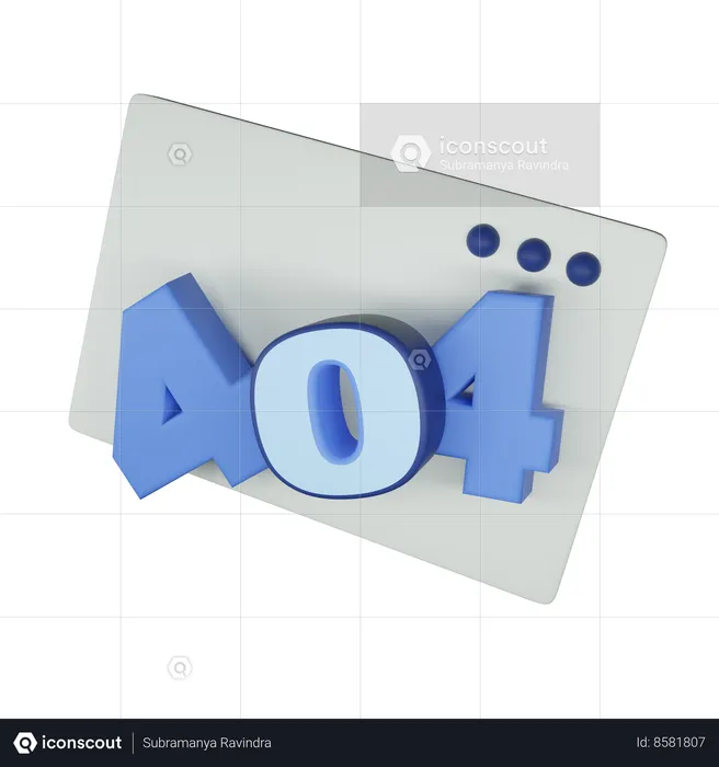 404 Error  3D Icon