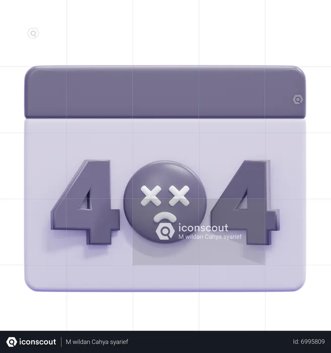 404 Error  3D Icon