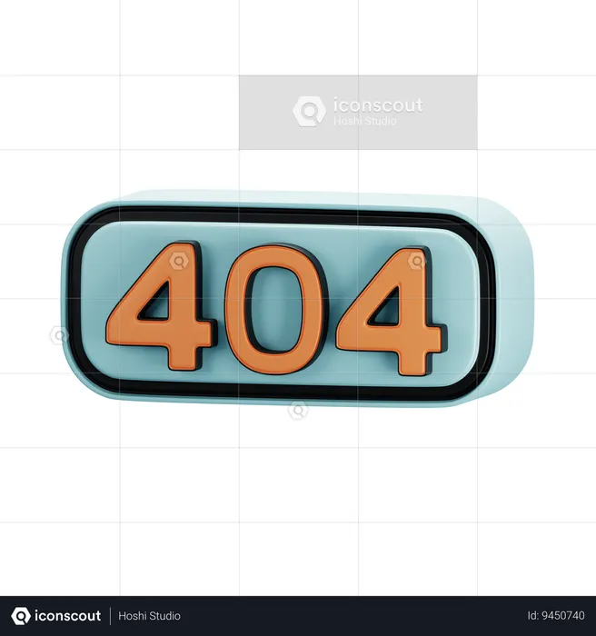 404 Error  3D Icon