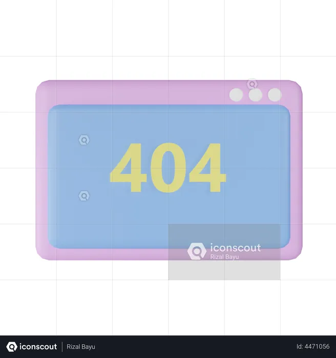 404 Error  3D Illustration