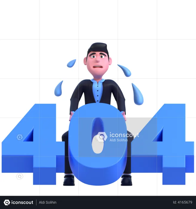 404 Error  3D Illustration