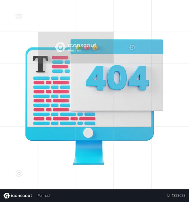 404 Error  3D Illustration