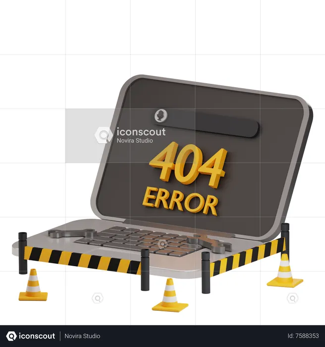 Error 404  3D Icon