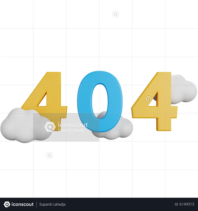 404 error message  3D Icon