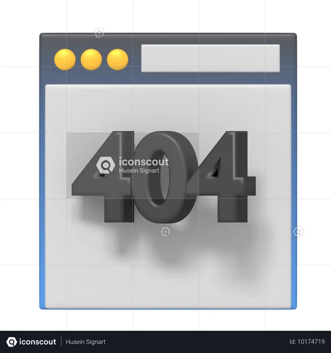 404 Fehler  3D Icon