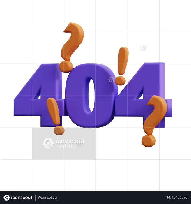 404 Fehler  3D Icon