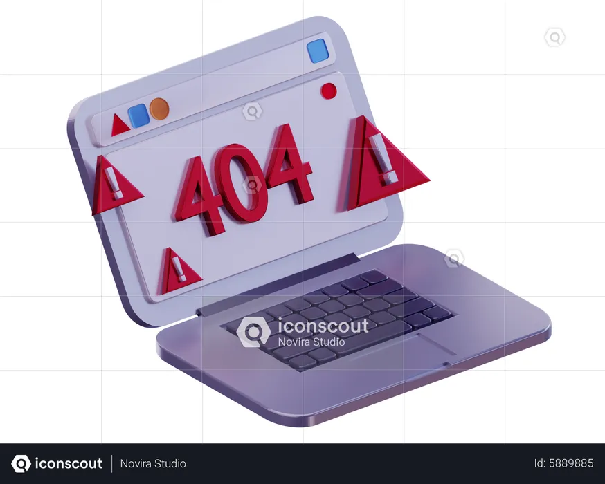 404 Fehler  3D Icon