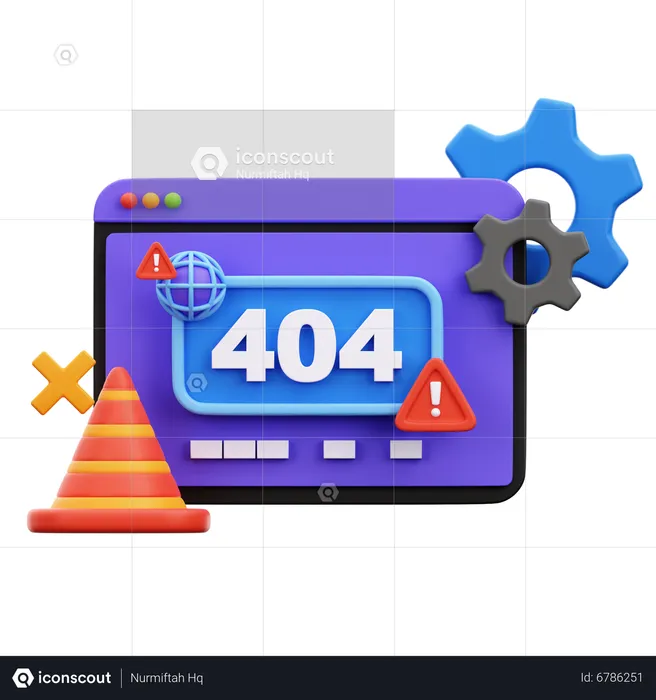 404 Fehler  3D Illustration