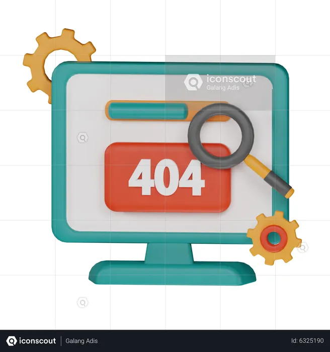 404 introuvable  3D Icon