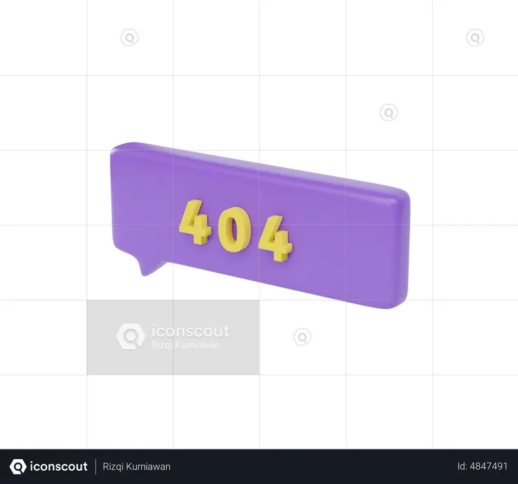 404 Message Bubble  3D Icon