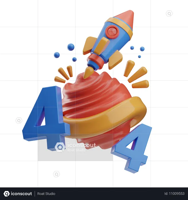 404 não encontrado  3D Icon