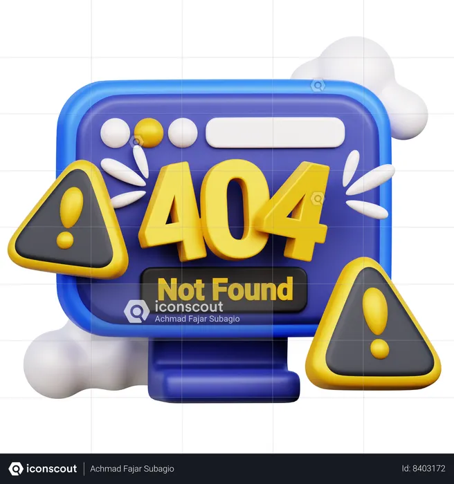 404 No encontrado  3D Icon