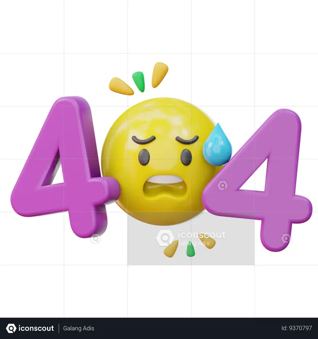 404 Not Found  3D Icon