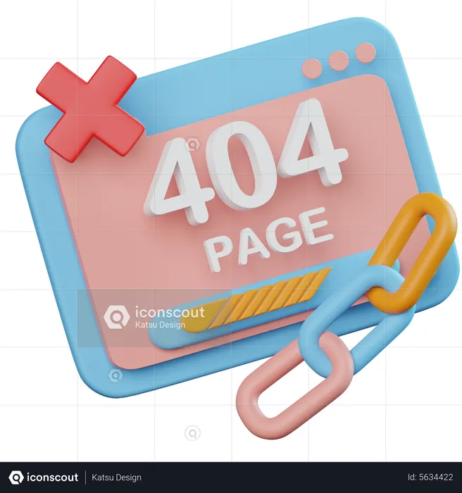 404 Page  3D Icon