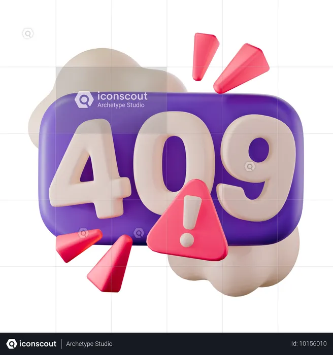409 Error  3D Icon