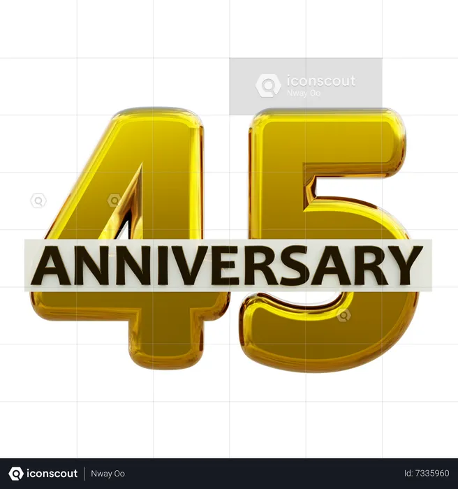 45 Anniversary  3D Icon