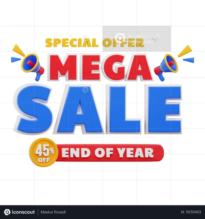 45 Percent Mega sale  3D Sticker