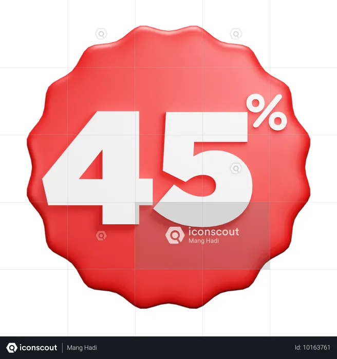 45 por cento  3D Icon