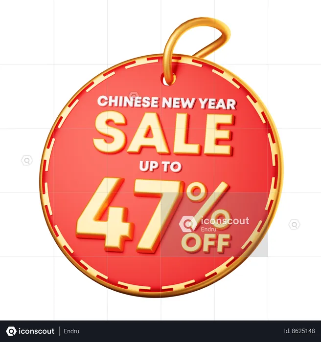 47 Percentage Discount  3D Icon