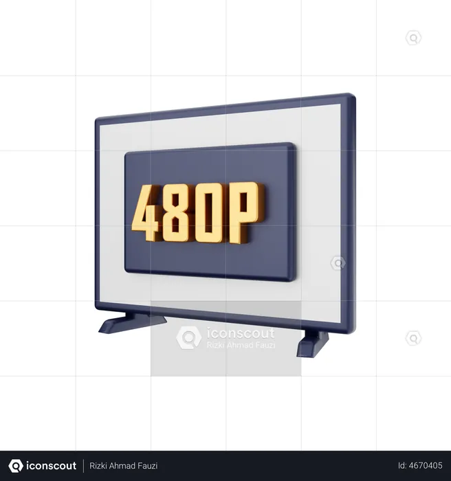 480P Resolution  3D Illustration