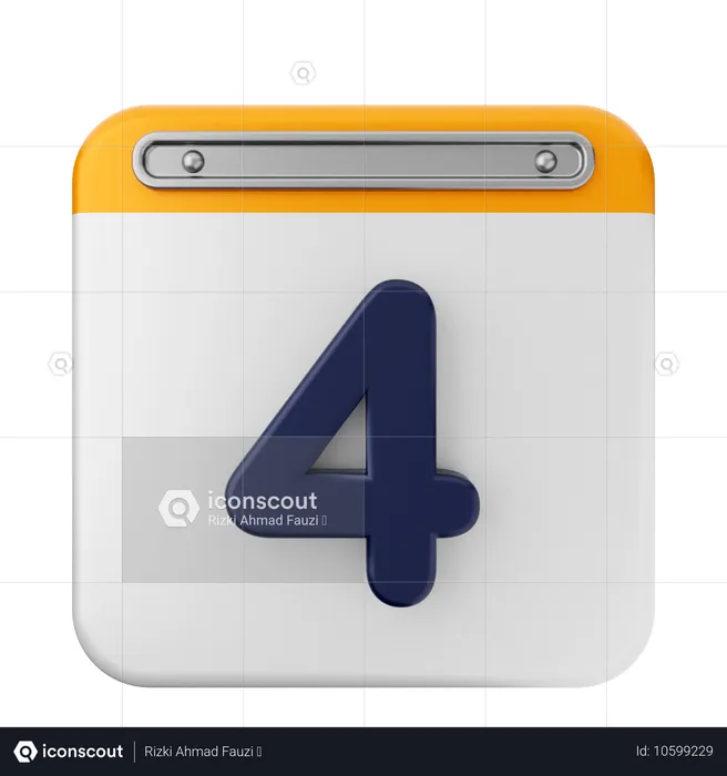 4ème calendrier  3D Icon