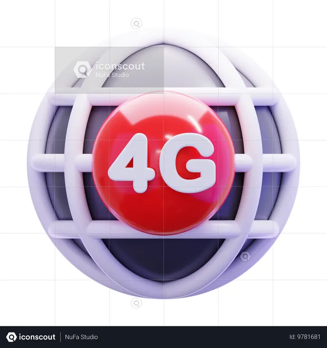 4g  3D Icon