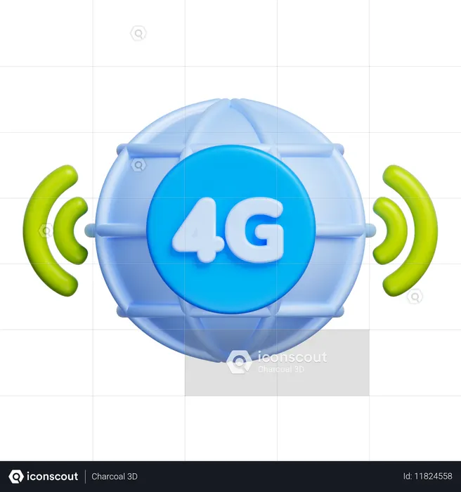4G Signal  3D Icon
