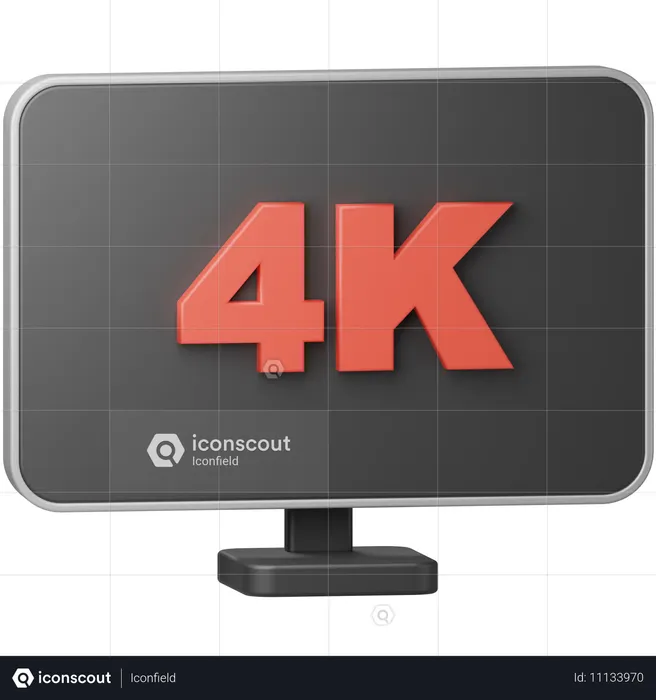 Resolução 4k  3D Icon