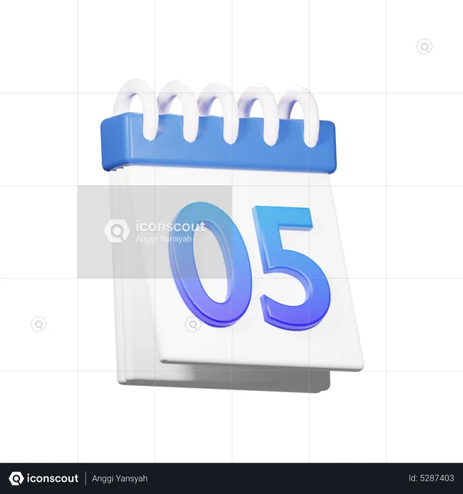 5 data  3D Icon