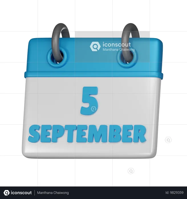 5 de setembro  3D Icon