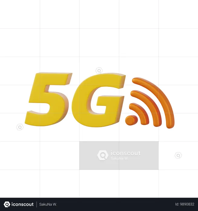 5G  3D Icon