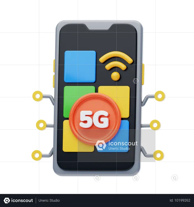 Applications 5G  3D Icon