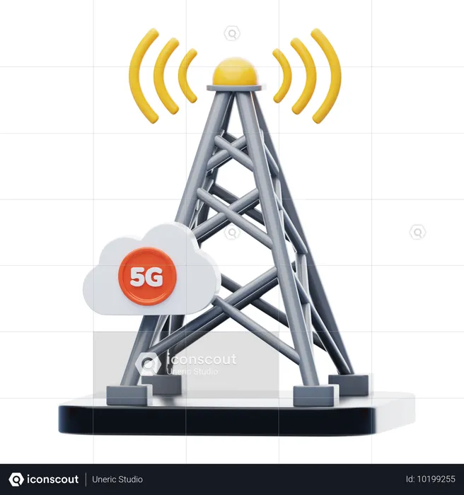 5 G Coverage  3D Icon