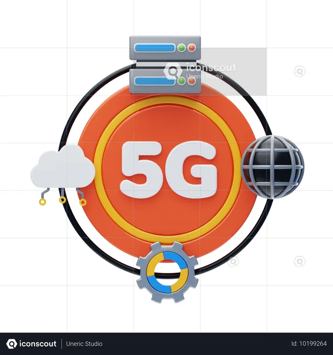 5 G Ecosystem  3D Icon