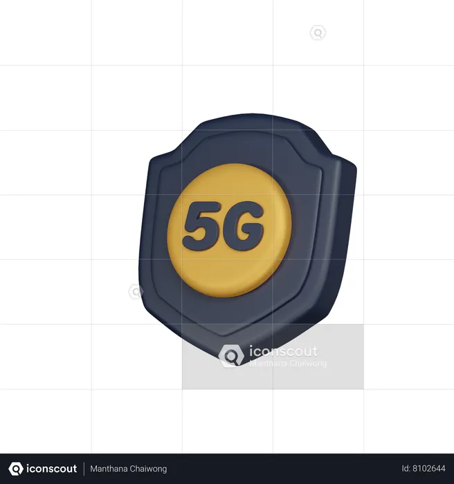 Escudo 5G  3D Icon