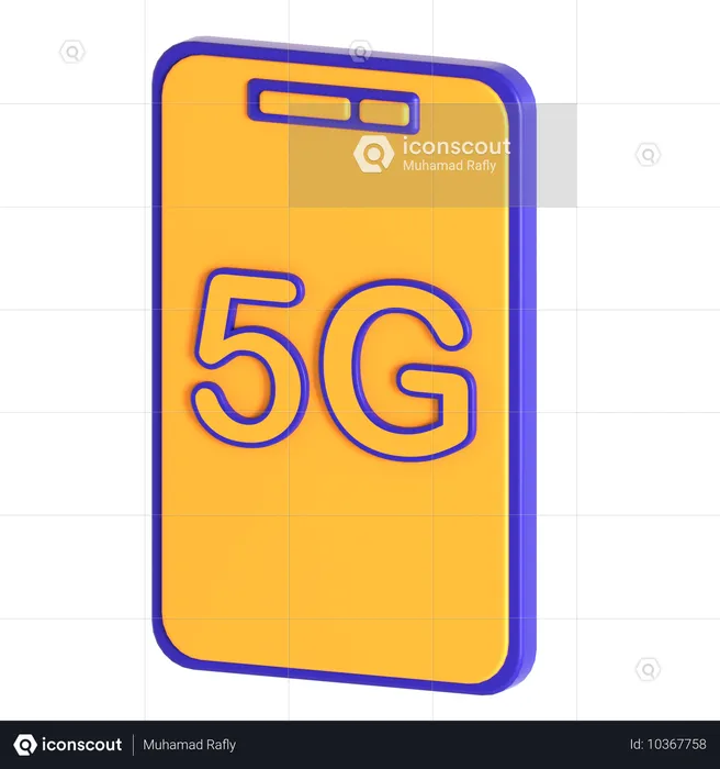 5 G Mobile  3D Icon