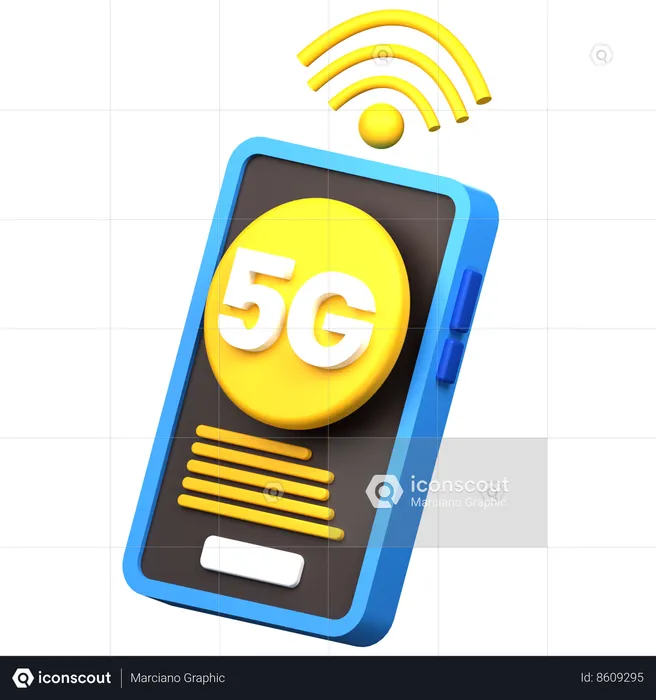 5 G Network  3D Icon