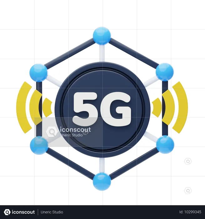 Redes 5G  3D Icon